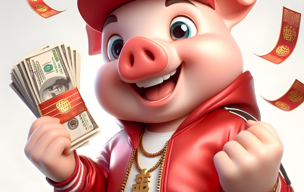 pig-wearing-red-jacket-with-dollar-bill-dollar-bill